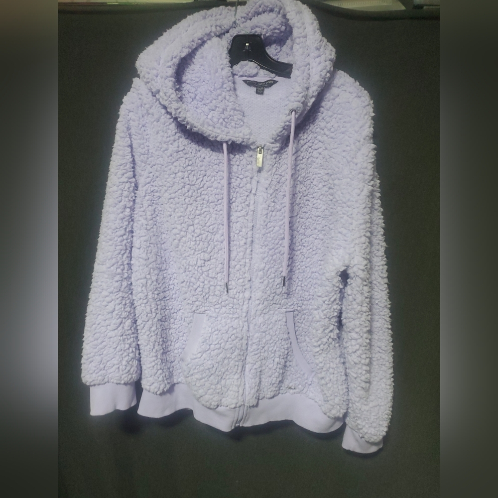 MARC NEW YORK ANDREW MARC LILAC FUZZY HOODED JACKET SZ xxlg